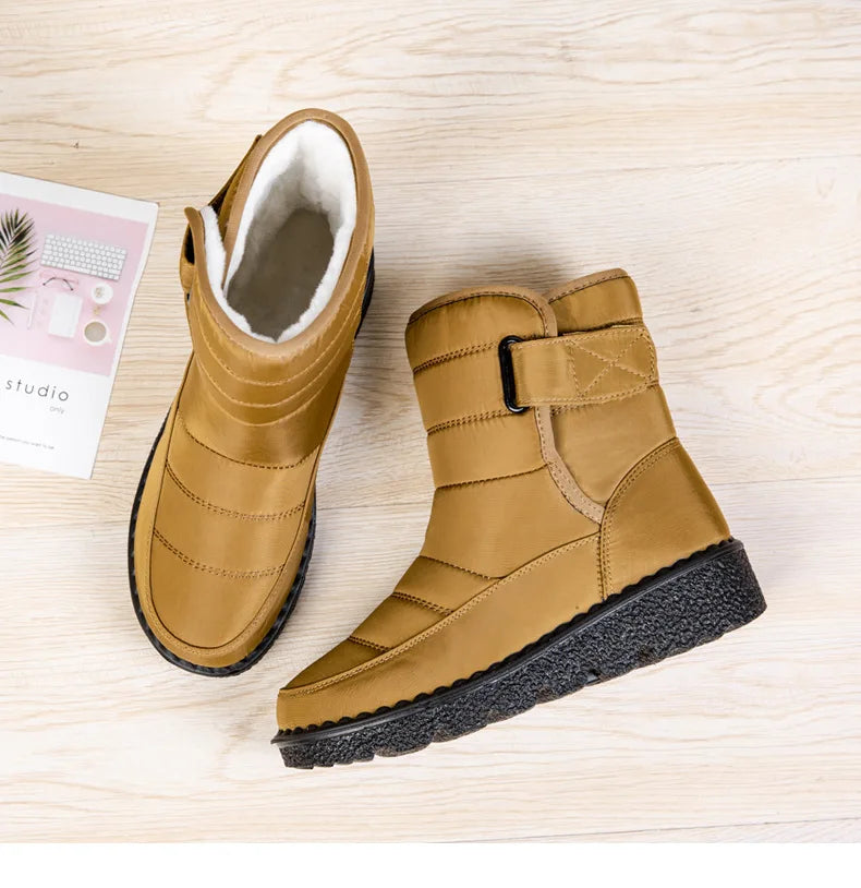 Boots Women Non Slip Waterproof Winter Snow Boots Platform Shoes for Women Warm Ankle Boots Cotton Padded Shoes Botas De Mujer