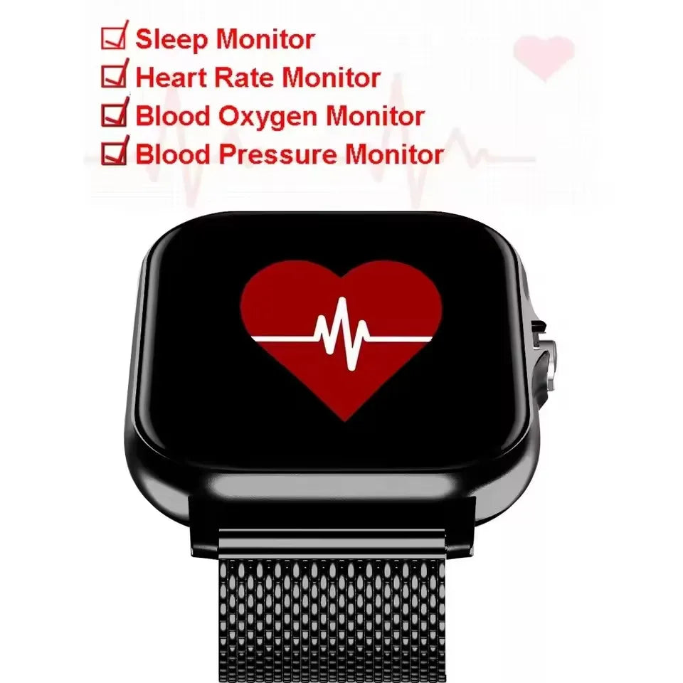 Smart Watch 2.01‘’ Full Touch Amoled BT Call Sport Waterproof Watches Heart Rate Blood Pressure SmartWatch for Men Women