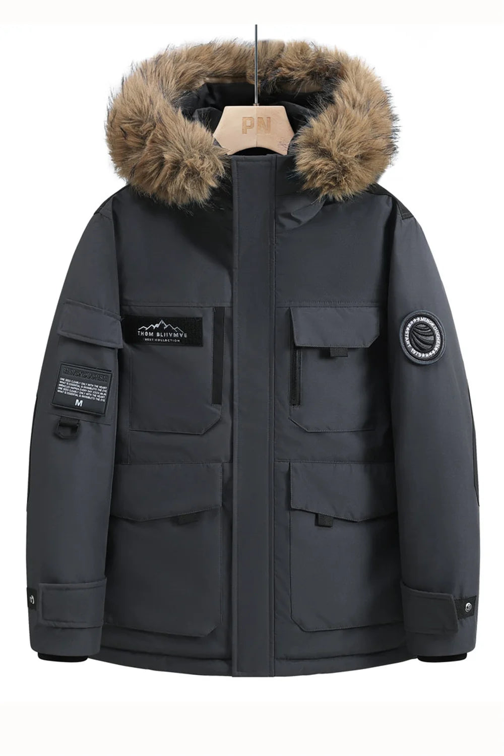 New Winter Jackets for Men with Hoods and Fur Collars New High-quality Waterproof Windproof Down Coat for Men Women Warm Jackets