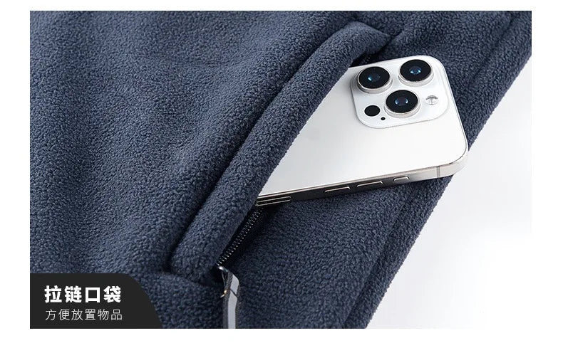 Winter New Fashion Trend Retro Sports Thick Warm Lamb Wool Jacket Men's Casual Loose Comfortable High-Quality Plus Size Jacket