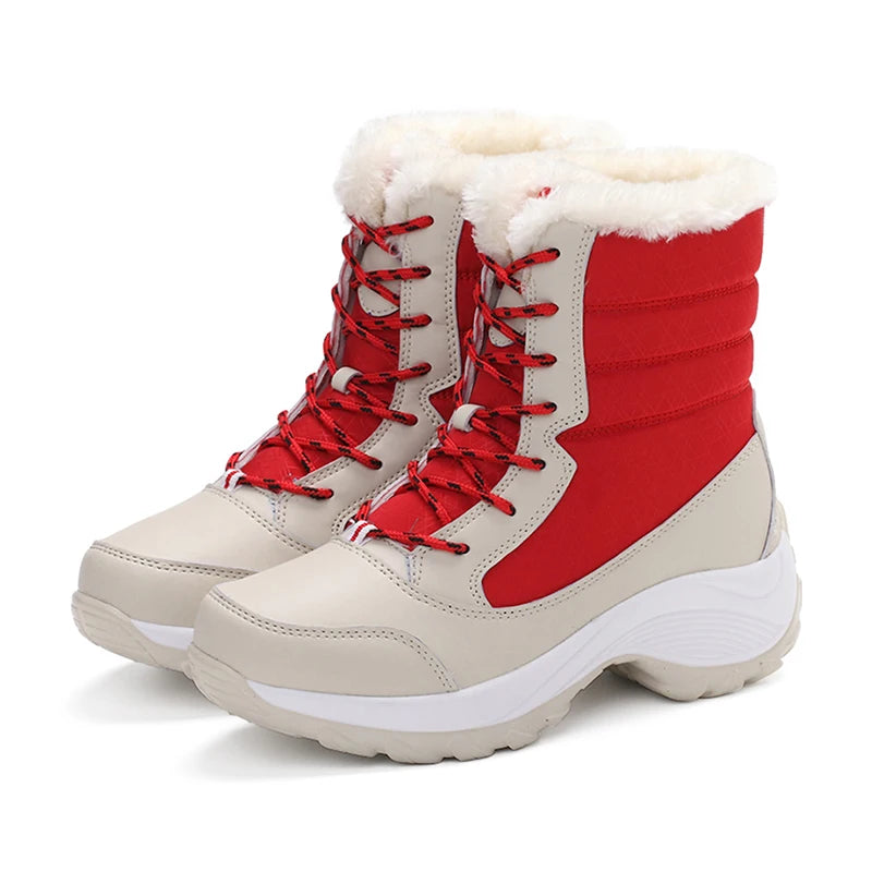 Winter Shoes Waterproof Boots Women Snow Boots Plush Warm Ankle Boots For Women Female Winter Shoes Booties Botas Mujer