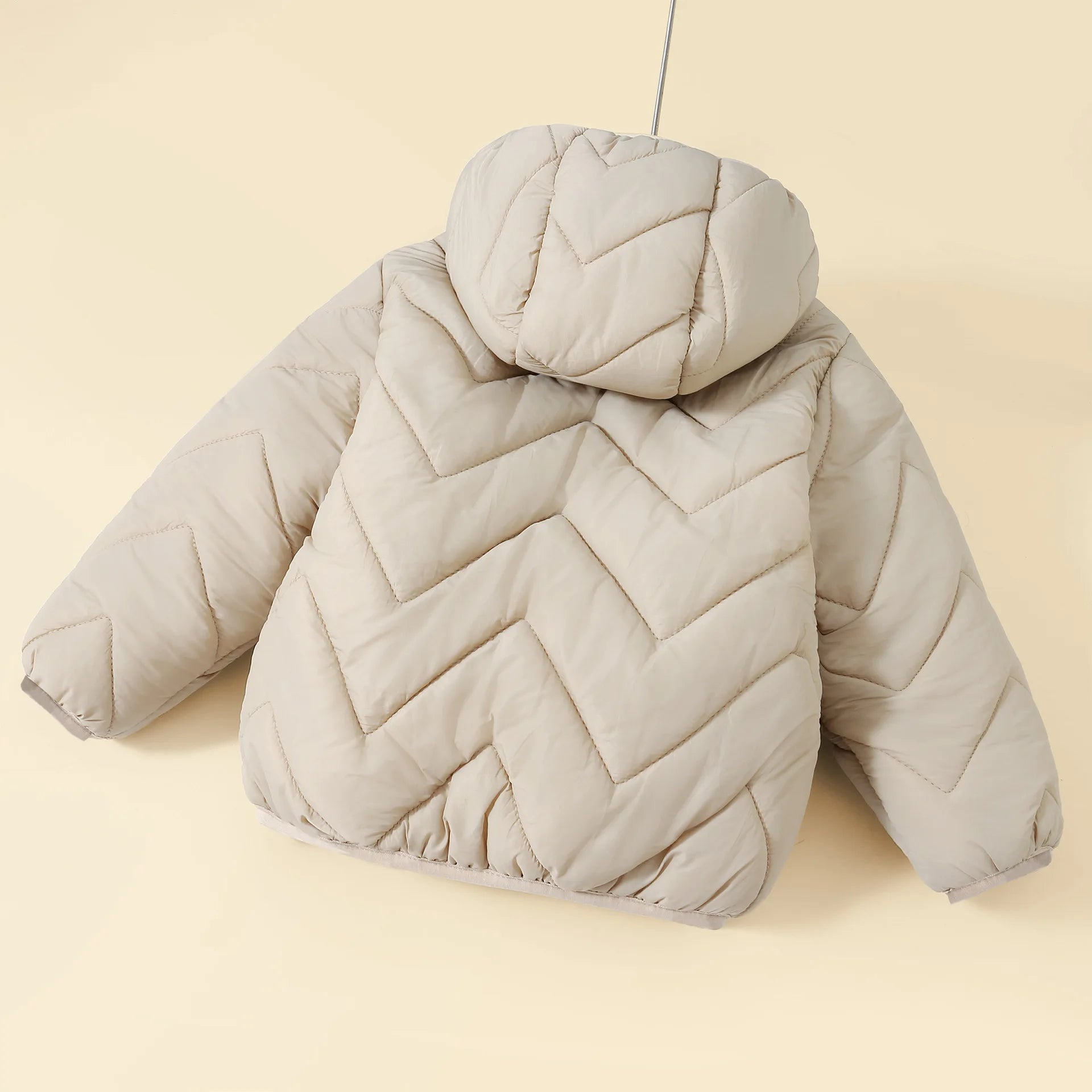 Winter Children's Jacket Girl 0-7Y Kids Boy Lightweight Hooded Padded Jacket Chevron Quilted Warm Down Cotton Coat Outerwear