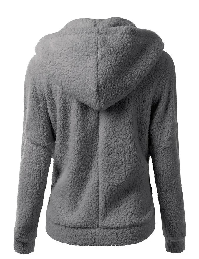 Autumn Winter Warm Jacket Women Hoodie Hooded 2025 Casual Female Hoodies Sweatershirt Zipper Coat Solid Soft Fleece Women Coat
