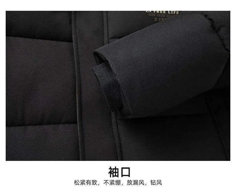2025 Winter New Men's Graphene Thickened Warm Fashion Casual Hooded Cotton Jacket