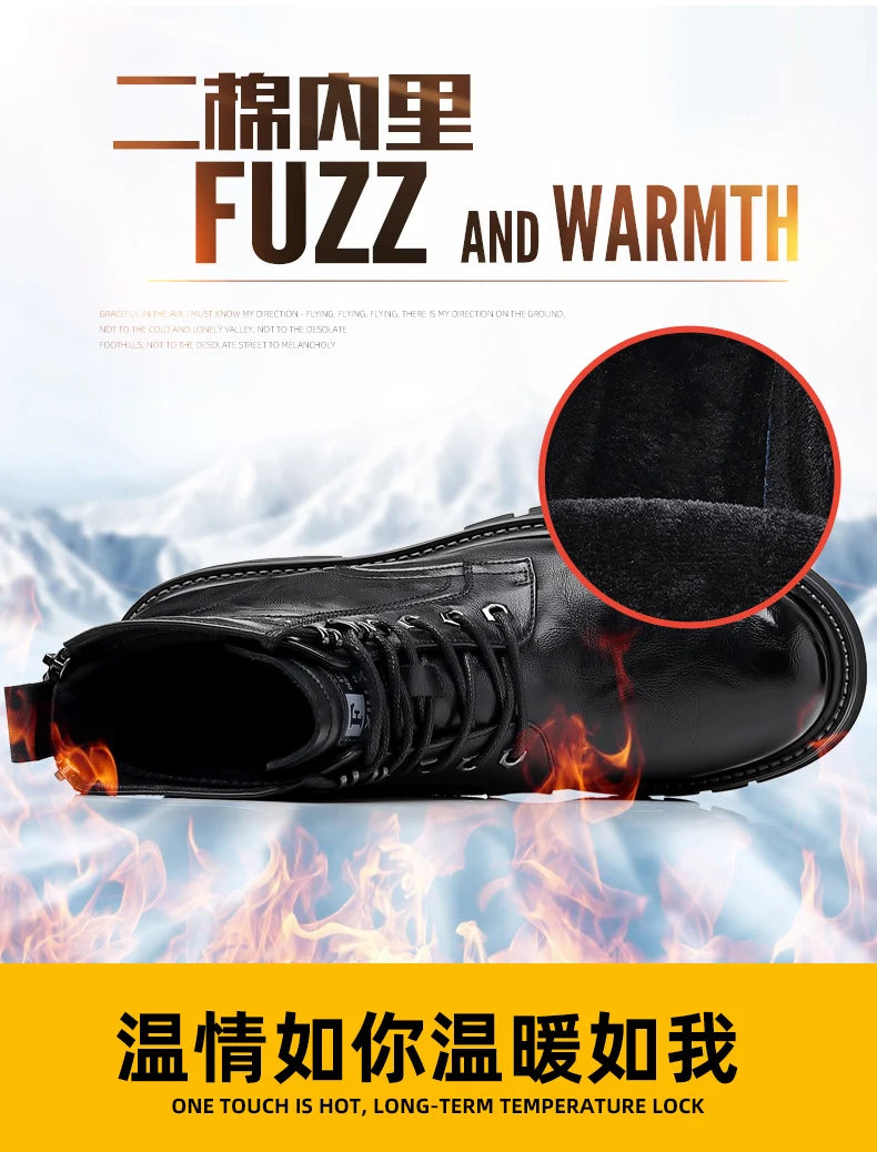 Leather Shoes Loafers Soft and Comfortable Ankle Boots Shoes for Men Wear-resistant All-match Mid-top Work Wear Fashion New