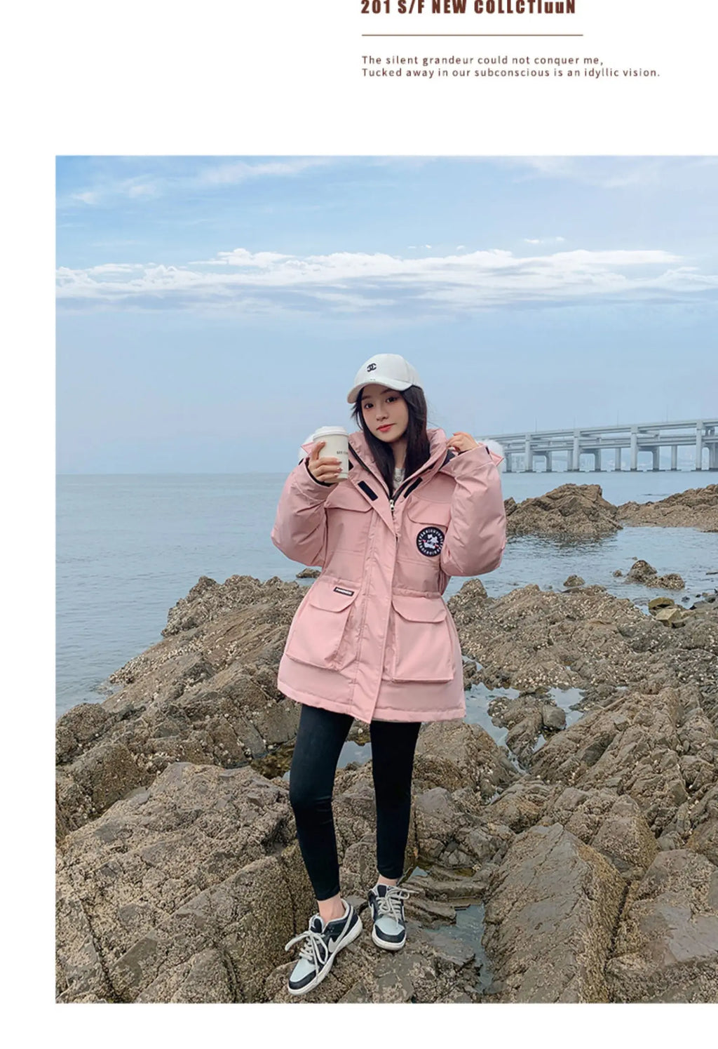 winter new fashion hooded down padded jacket women's thickening winter outdoor snow jacket couple tooling jacket coat