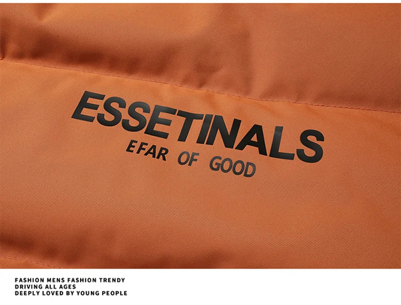 Fashion Trend with Hood Parkas for Men Quality Comfortable Thicken Warm Outerwear Solid Color Windproof Male Clothes Winter New