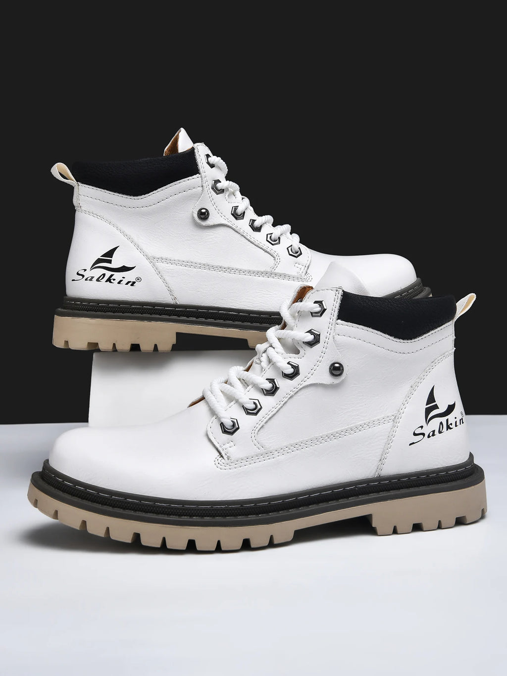 Handmade Men Boots Ankle Winter Leather Shoes Autumn Outdoor Hiking Boots Sneakers Hombres Botas High Top Footwear Anti Slip