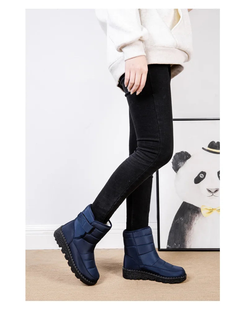 Boots Women Non Slip Waterproof Winter Snow Boots Platform Shoes for Women Warm Ankle Boots Cotton Padded Shoes Botas De Mujer