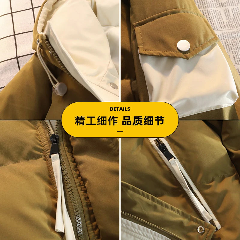 2025 Autumn/Winter thicken Parka Coat men New style Fashion Casual Loose style Comfortable down jacket Thick Warm coat for man