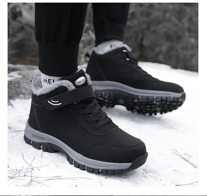 Winter Popular Waterproof  Walking Shoes Cotton Shoes Couple Plush Warm Comfortable Women And Men Shoe