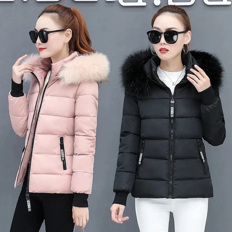 Women's Winter Parka Coat 2025 Korean Version Loose Lady Cotton Padded Outerwear Temperament Casual Ladies Down Cotton Jacket