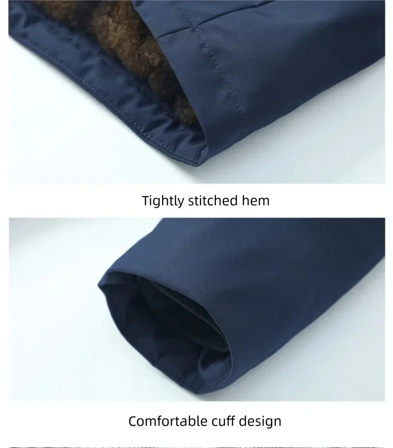 Winter New Fashionable Waterproof  Thick Warm Hooded Cotton Jacket For Men's Casual Loose Retro Sports Jacket