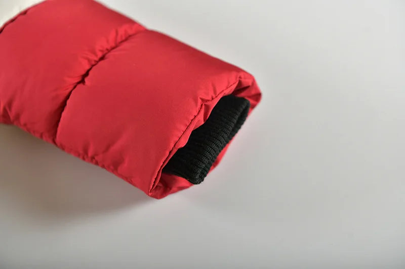 Winter Keep Warm Boys Jacket Letter Printing Fashion Baby Coat Hooded Outerwear Birthday Gift 2 3 4 5 Years Old Kids Clothes