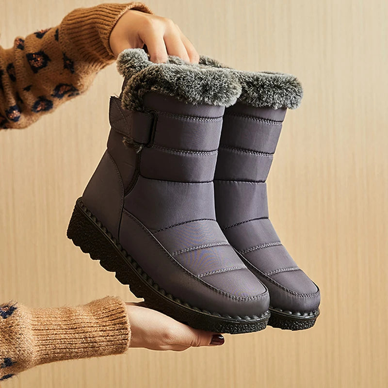 Winter Shoes Women Keep Warm Snow Boots 2025 Waterproof Non-Slip Cotton Padded Shoes Woman Platform Thicken Plush Ankle Boots