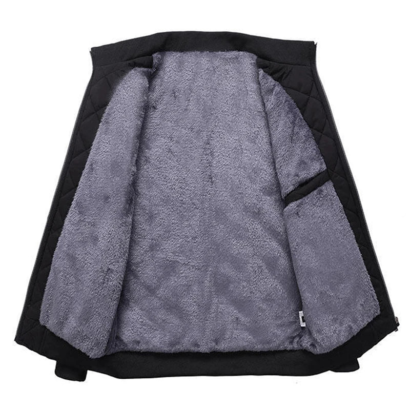 DIMUSI Winter Men's Warm Jacket Fashion Men Thermal Parkas Coats Casual Classic Outwear Fleece Windbreaker Jackets Men Clothing