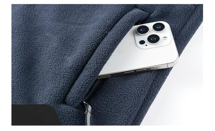 COMXZ 2025 Winter Fleece Jacket Mens England Thick Wool Coat Normcore Design Warm Fashion Hooded Jackets Snow Ski Suit Hoodie