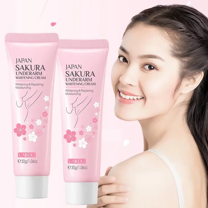 Laikou Sakura Underarm Cream Knee Buttocks Dark Skin  Improve Melanin Pigmentation Korean Skin Care Product 30g