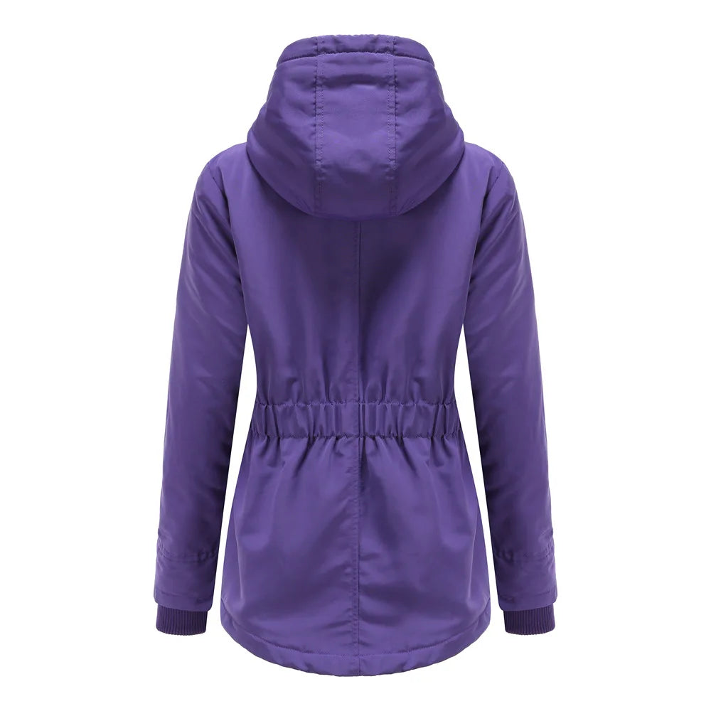 Winter Down Jackets Coats Women Warm Parkas Hooded Waterproof Thick Plush Fleece Lined Female Cotton Puffer Jacket Overcoat AY81