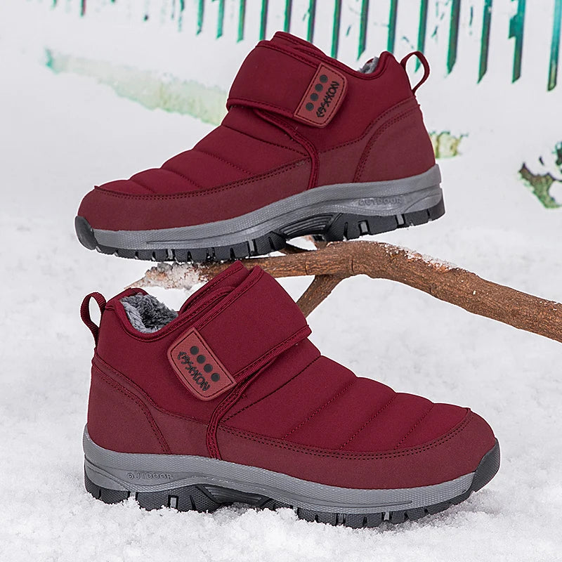 High Quality Men's Boots Warm Plush Men's Snow Boots Anti-Slip Winter Ankle Boots Outdoor Winter Shoes Men's Warm Sneakers Botas