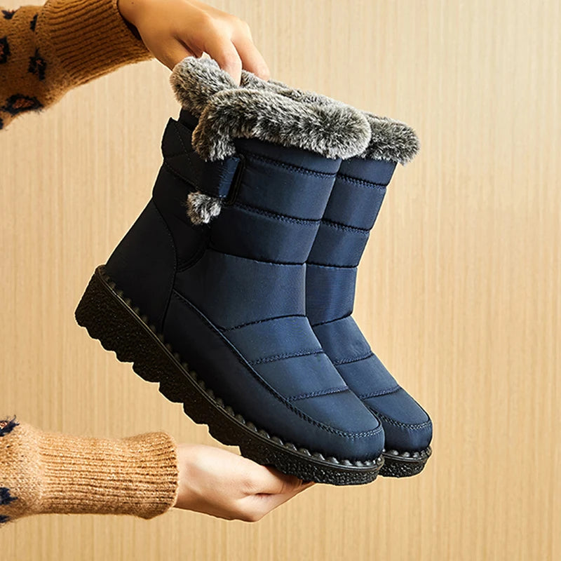 Winter Shoes Women Keep Warm Snow Boots 2025 Waterproof Non-Slip Cotton Padded Shoes Woman Platform Thicken Plush Ankle Boots