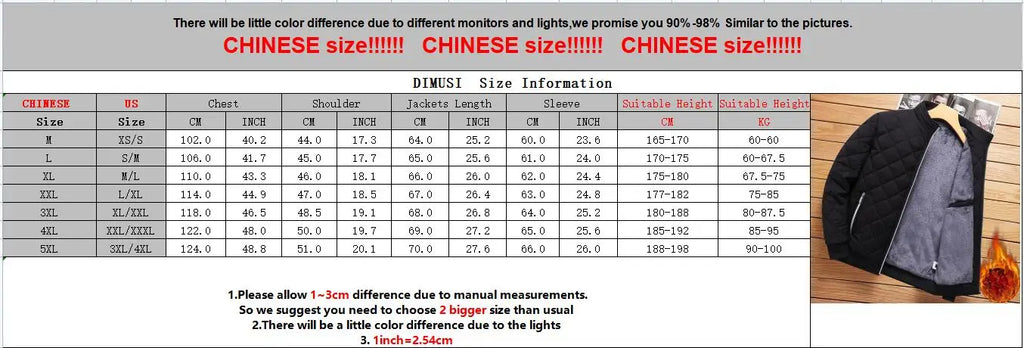 DIMUSI Winter Men's Warm Jacket Fashion Men Thermal Parkas Coats Casual Classic Outwear Fleece Windbreaker Jackets Men Clothing