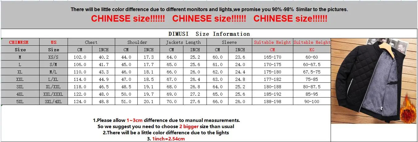 DIMUSI Winter Men's Warm Jacket Fashion Men Thermal Parkas Coats Casual Classic Outwear Fleece Windbreaker Jackets Men Clothing