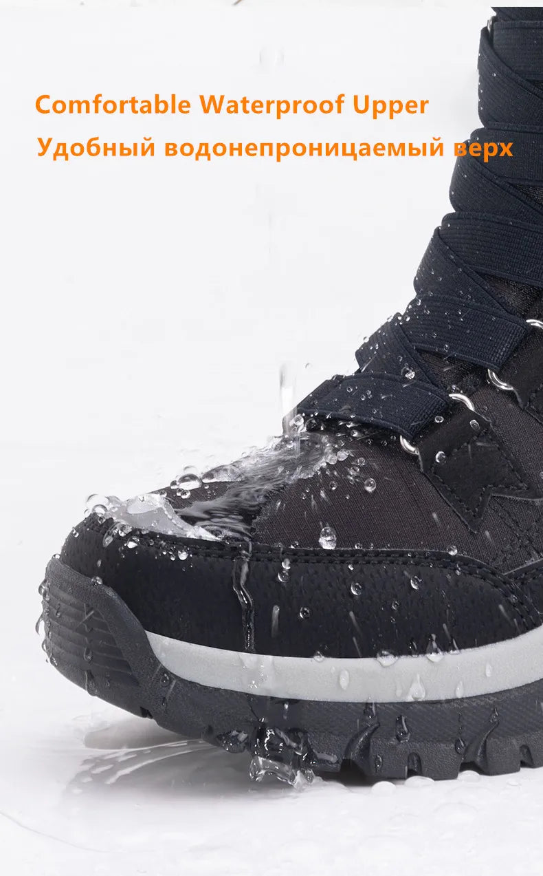 New Winter Women Boots High Quality Warm Women's Snow Boots Comfortable Ankle Boots Outdoor Waterproof Hiking Boots Size 36-42