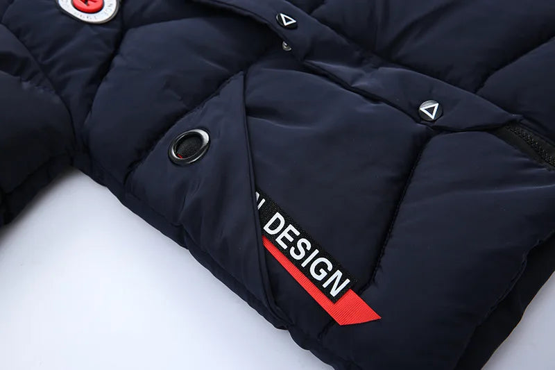 Winter Jacket Kids Boys Keep Warm Parka Windproof Snowproof Thermal Heavy Coat Fashion Outdoor Jacket CoolBoys Children Clothing