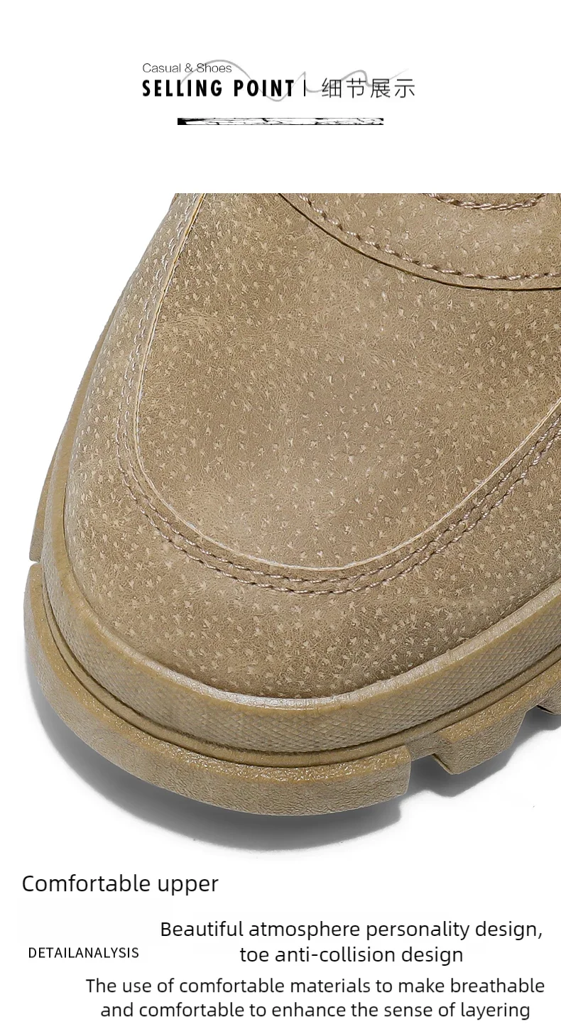 Men's plus size warm and velvet work boots soft-sole anti-slip high-top boots winter fashion youth comfort outdoor cotton boots