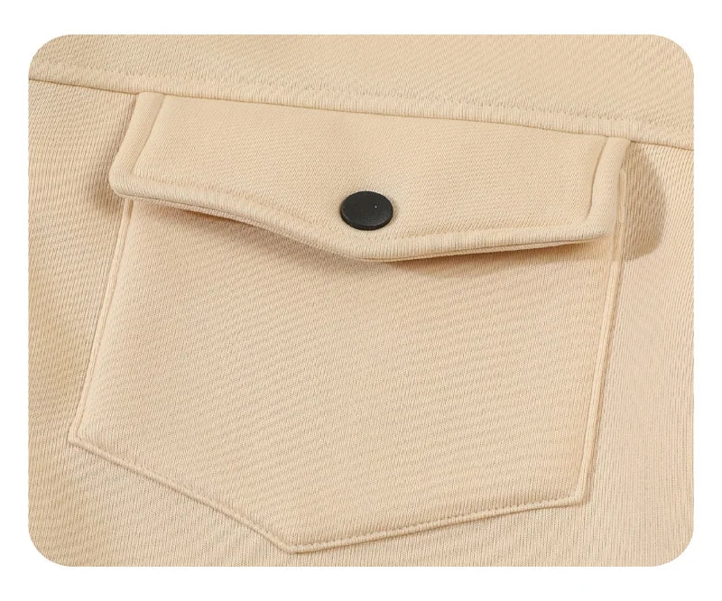 Men's winter fleece jacket - multi pocket, soft and warm casual outerwear, suitable for daily/outdoor/business leisure occasions