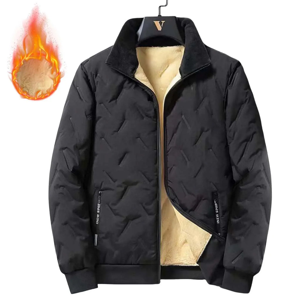 Winter Thicken Fleece Jackets for Men Windproof Coats Men's Outerwear Cropped Woolen Parka Coat Autumn Winter Warm Bomber Jacket