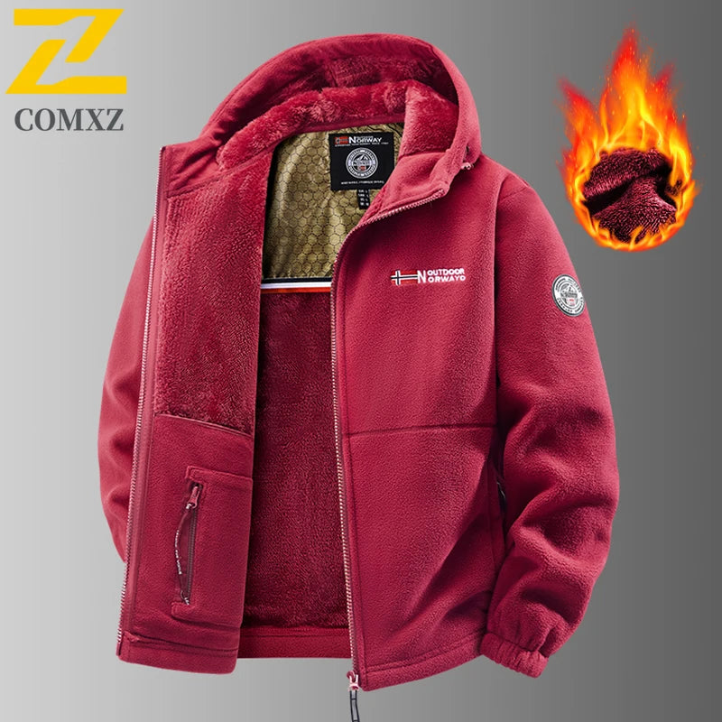 Winter Fleece Coat Fashion Trend Retro Sports Thick Warm Lamb Wool Jacket Men Casual Loose Comfortable High-Quality Work Jacket