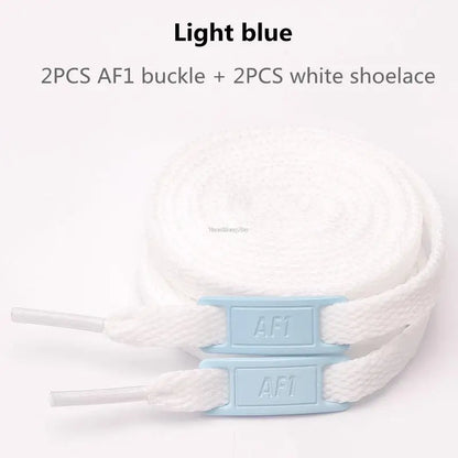 Combinaison de lacets AF1 originaux, lacets plats blancs et décoration de chaussures, accessoires pour chaussures Air Force One 