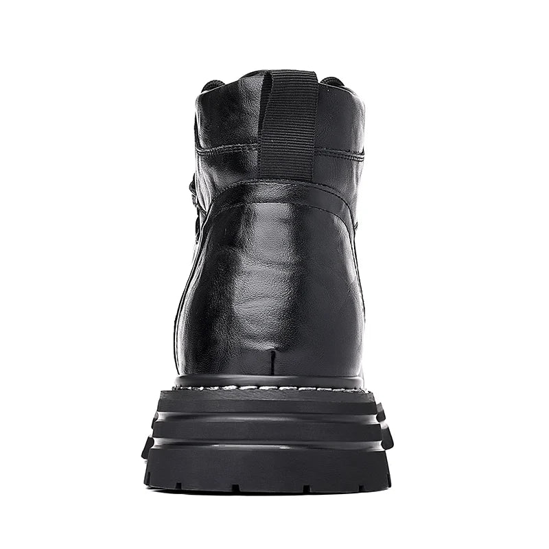 Winter Hot Selling Men's High Top Shoes Thick Soled Wear-resistant Workwear Shoes Trendy Outdoor Men's Motorcycle Boots Handsome