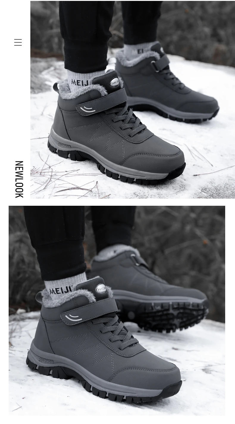 Winter Popular Waterproof  Walking Shoes Cotton Shoes Couple Plush Warm Comfortable Women And Men Shoe