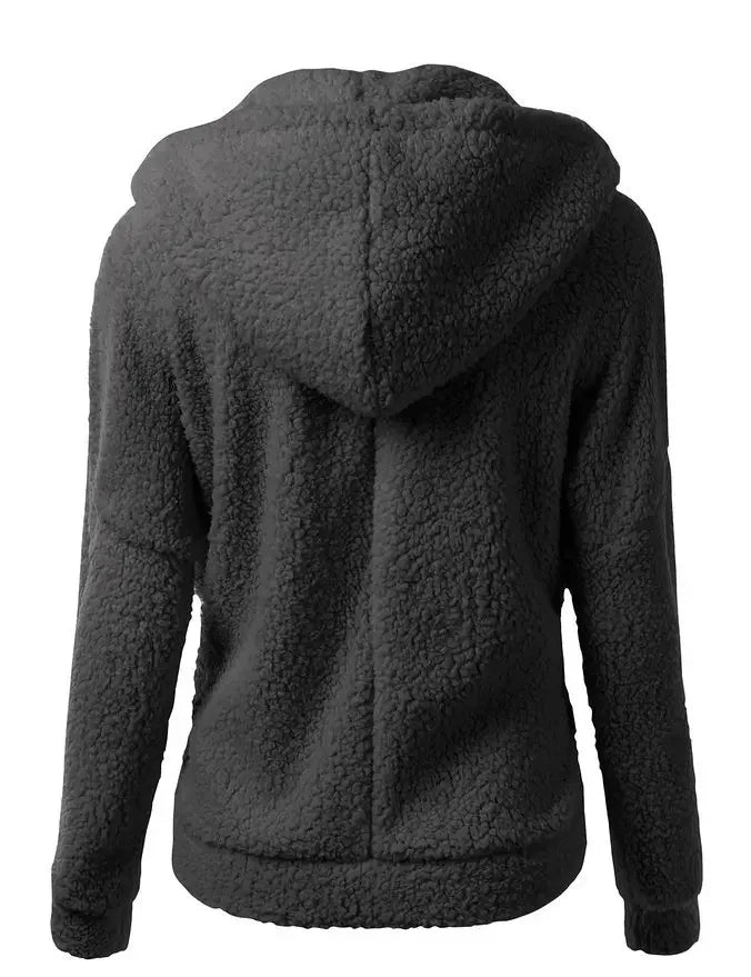 Autumn Winter Warm Jacket Women Hoodie Hooded 2025 Casual Female Hoodies Sweatershirt Zipper Coat Solid Soft Fleece Women Coat