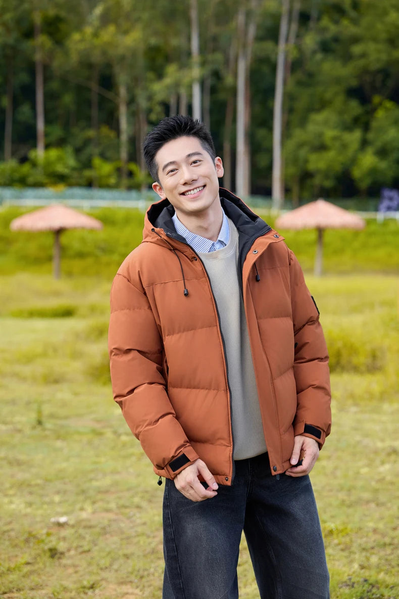 Winter Sports Down Jacket Mens Comfortable Couple Fashionable Womens Lightweight Outdoor Solid Color Waterproof Leisure Fashion