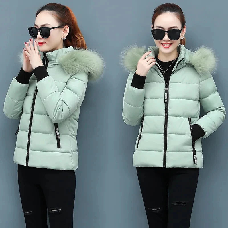 Women's Winter Parka Coat 2025 Korean Version Loose Lady Cotton Padded Outerwear Temperament Casual Ladies Down Cotton Jacket