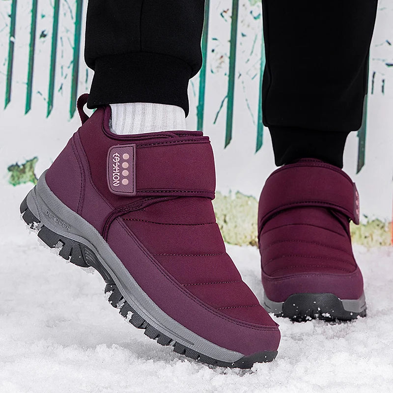 High Quality Men's Boots Warm Plush Men's Snow Boots Anti-Slip Winter Ankle Boots Outdoor Winter Shoes Men's Warm Sneakers Botas