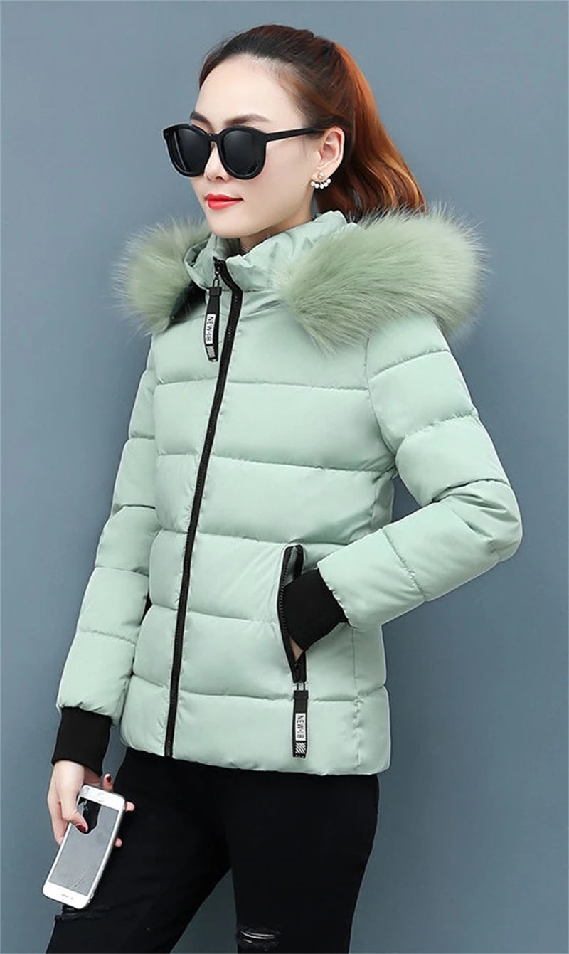 Women's Winter Parka Coat 2025 Korean Version Loose Lady Cotton Padded Outerwear Temperament Casual Ladies Down Cotton Jacket