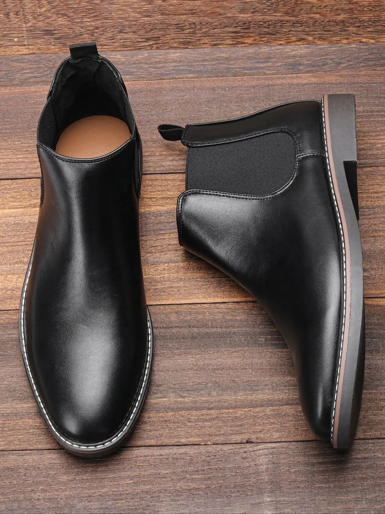 40~46 Chelsea Boots Men 2024 Brand Comfortable Fashion Leather Men Boots