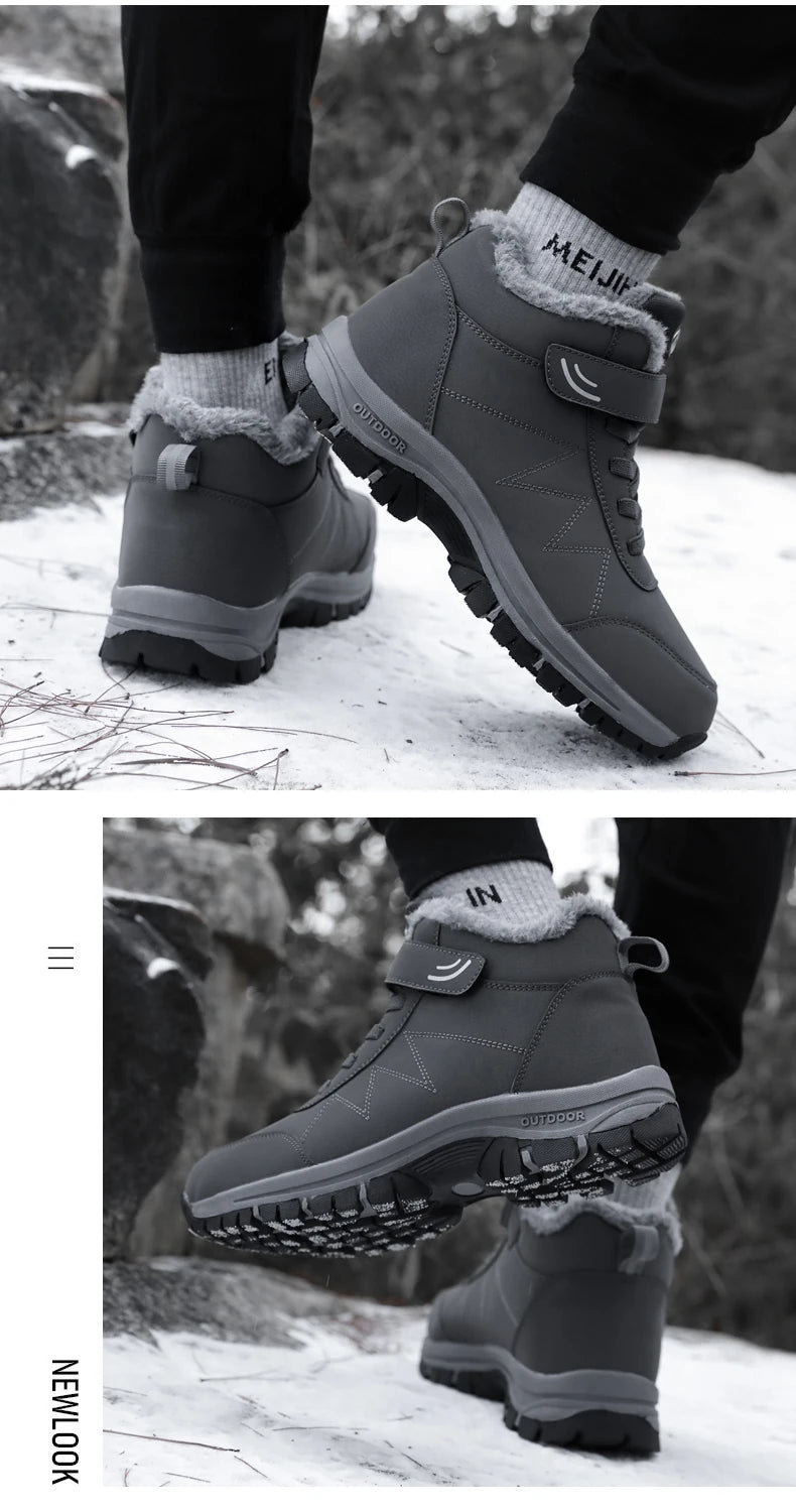 Winter Popular Waterproof  Walking Shoes Cotton Shoes Couple Plush Warm Comfortable Women And Men Shoe