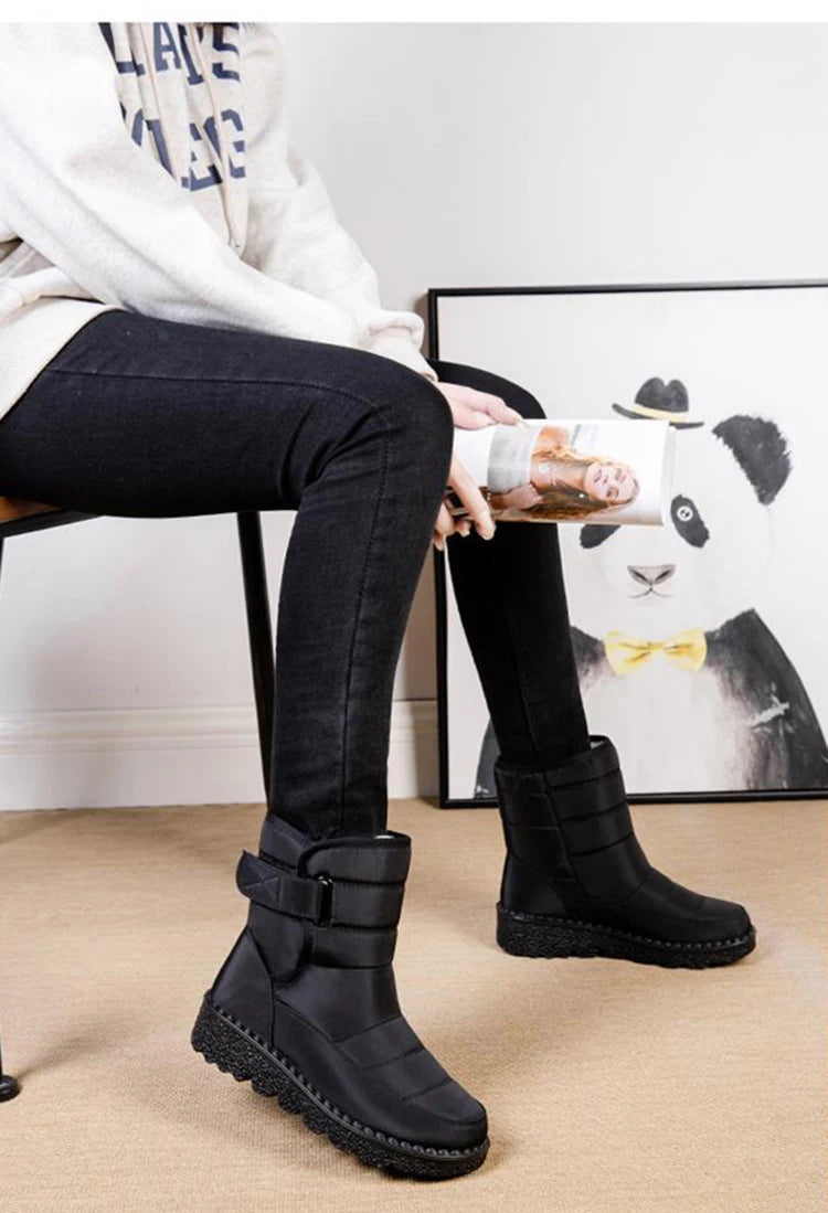 Snow Boots Woman 2025 Trend Ladies Shoes Waterproof Woman Shoes Lightweight Ankle Boots New Winter Girls Boots Botas Mujer