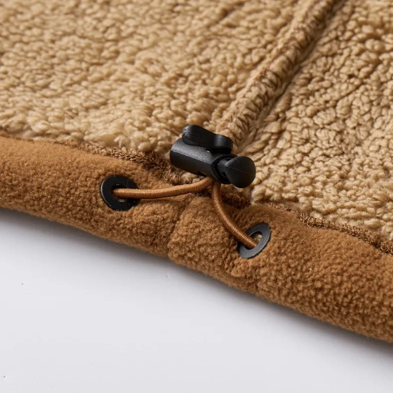 Winter Polar Fleece Jacket Men Warm Thicken Fleece Clothing Coats Men Outdoor Windproof Stand Collar Full Zipper Hiking Jacket