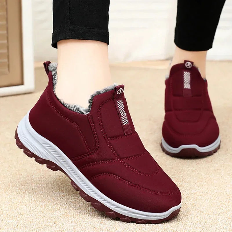 Winter Men Boots Outdoor Snow Boots Warm Lightweight Cotton Boot Non-slip Hiking Walking Shoes Fur Comfortable Women Ankle Boots