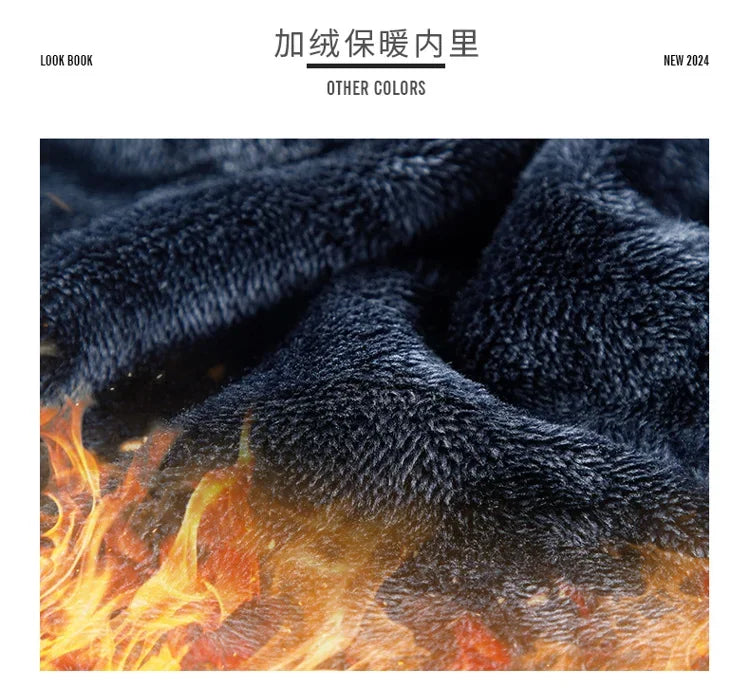 Winter Fleece Coat Fashion Trend Retro Sports Thick Warm Lamb Wool Jacket Men Casual Loose Comfortable High-Quality Work Jacket