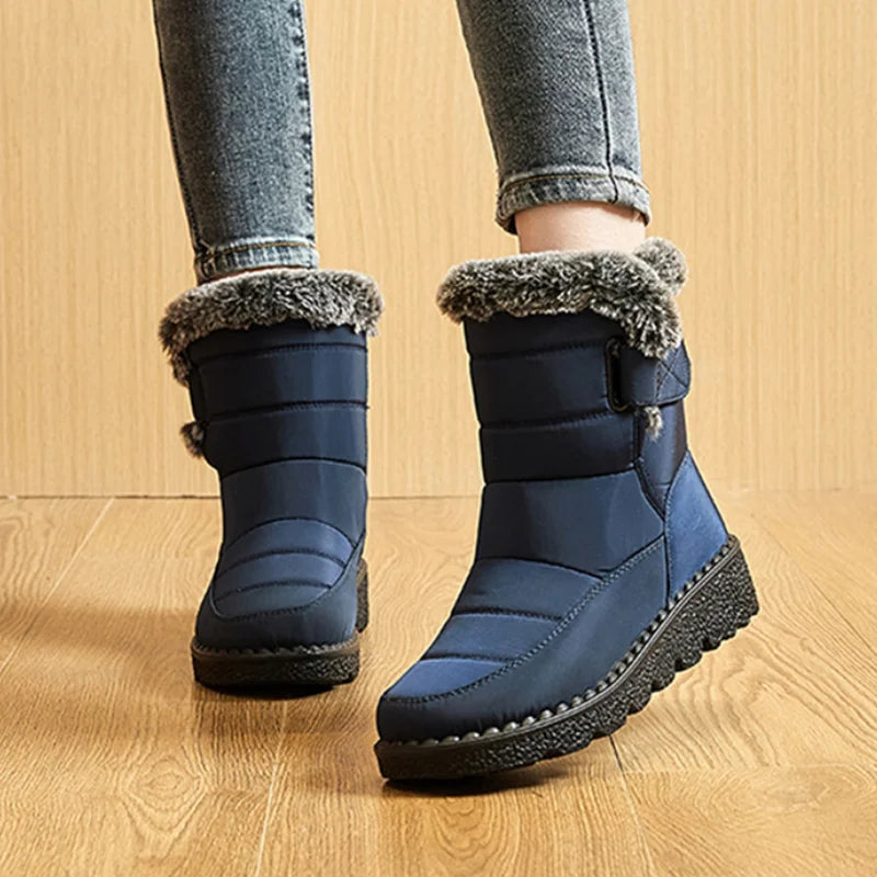 Winter Shoes Women Keep Warm Snow Boots 2025 Waterproof Non-Slip Cotton Padded Shoes Woman Platform Thicken Plush Ankle Boots