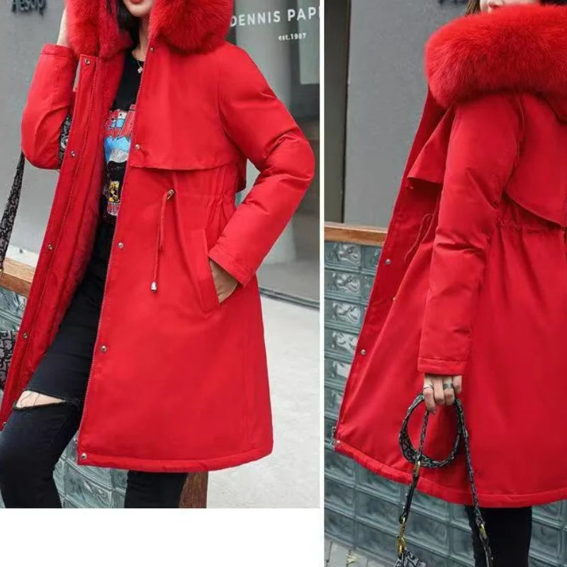 Women's Winter Jacket Hodded Fleece Padded Jacket Casual Loose Windbreaker Office Lady Matching New In Coats & Jackets Outerwear