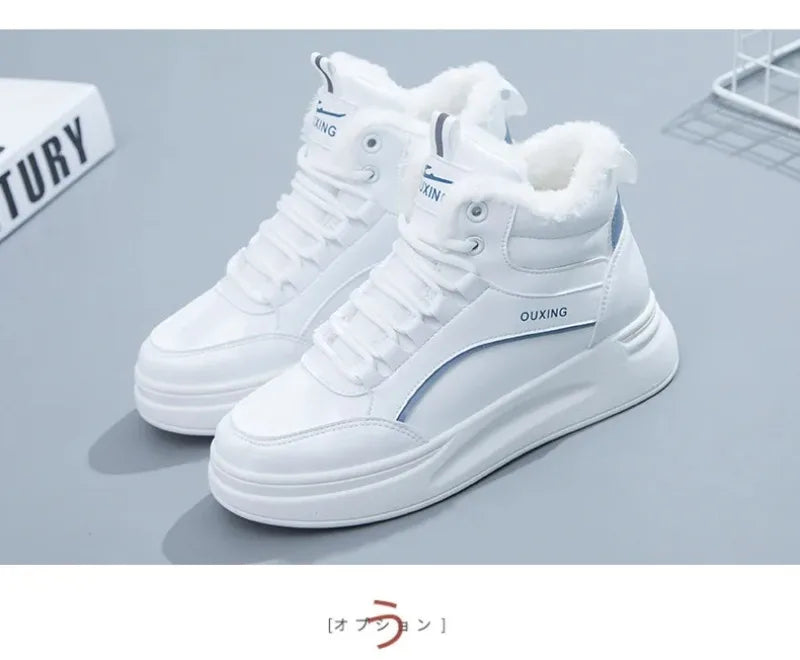 2025 Winter Cotton Shoes Ankle Boots Woolen Fleece Shoes Women's Anti-cold Warm Sneakers Women Women Thickened Warm Snow Boots